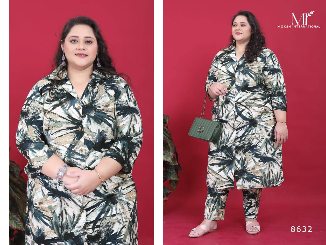 Big Size Co-ord set vol-2 BY Moksh International  8632 to 8635 series Stylish Fancy stitched co ord sets At Wholesale Price